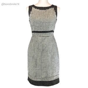 {IVANKA TRUMP} Sleeveless Tweed Sheath Dress